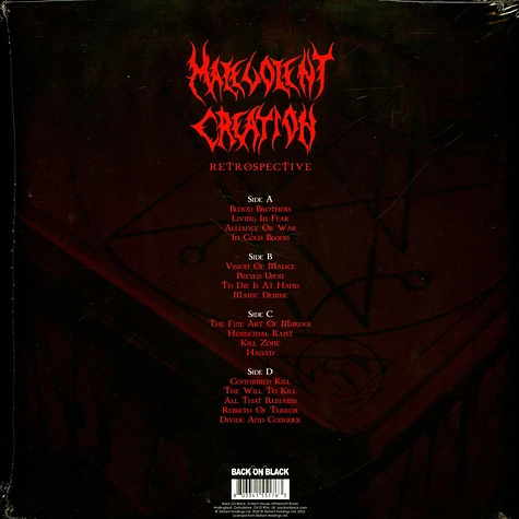 Malevolent Creation - Retrospective Red Splatter Vinyl Edition