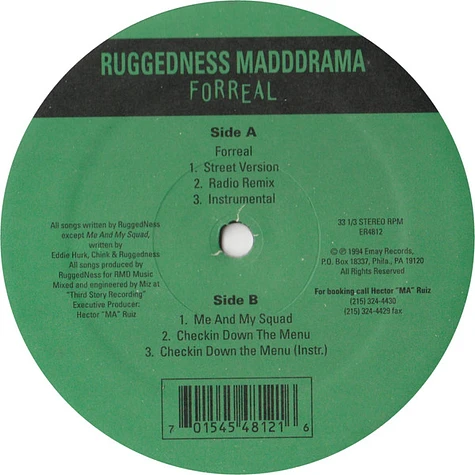 Ruggedness Madddrama - Forreal - Vinyl 12