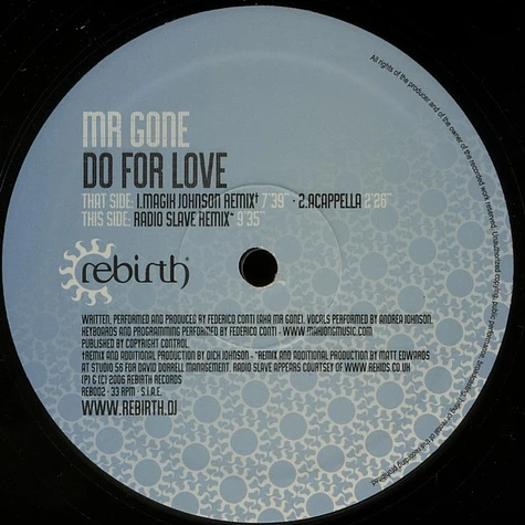 Mr. Gone - Do For Love