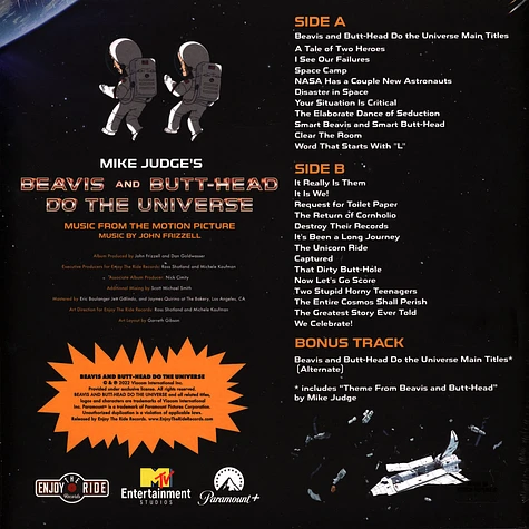 John Frizzell - OST Beavis And Butt-Head Do The Universe Blue Splatter Vinyl Edition