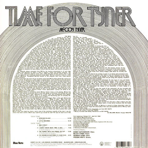 McCoy Tyner - Time For Tyner Tone Poet Vinyl Edition