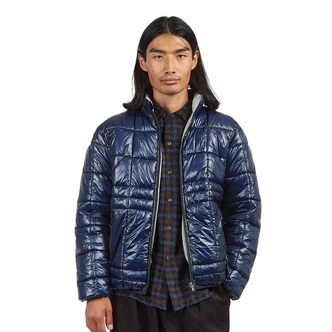 Pop Trading Company Quilted Reversible Puffer Jacket Navy Drizzle HHV