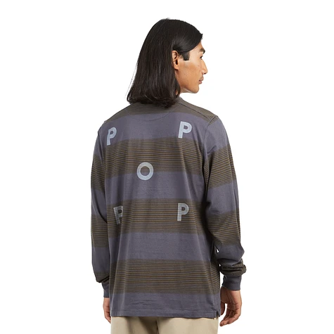 Pop Trading Company - Striped Logo Longsleeve T-Shirt