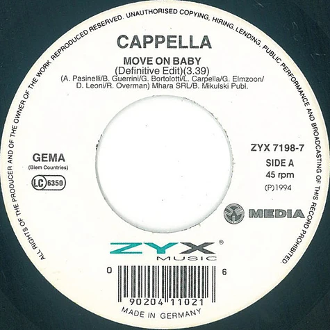 Cappella - Move On Baby