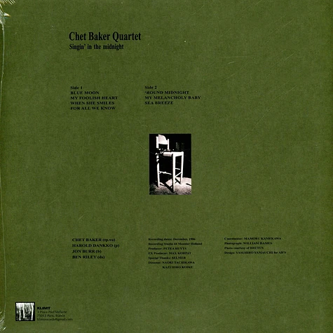 Chet Baker Quartet - Singin' In The Midnight Clear Vinyl Edtion