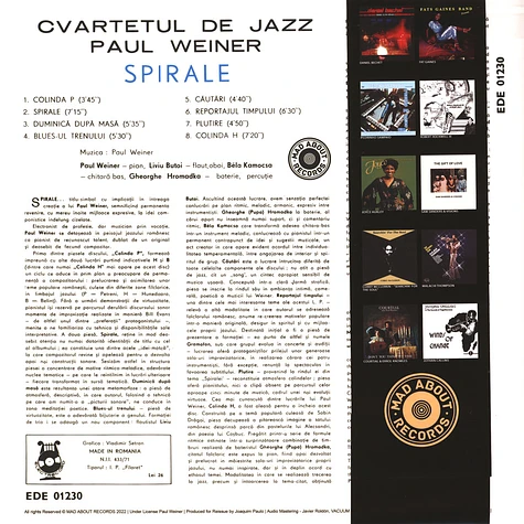 Cvartetul De Jazz Paul Weiner - Spirale