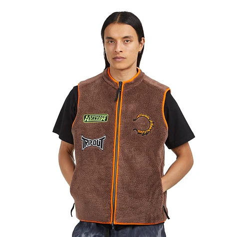 Good Morning Tapes - Reversible Polar Fleece Zip Thru Vest (Abyss