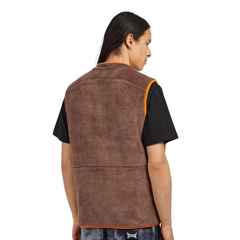 Good Morning Tapes - Reversible Polar Fleece Zip Thru Vest (Abyss