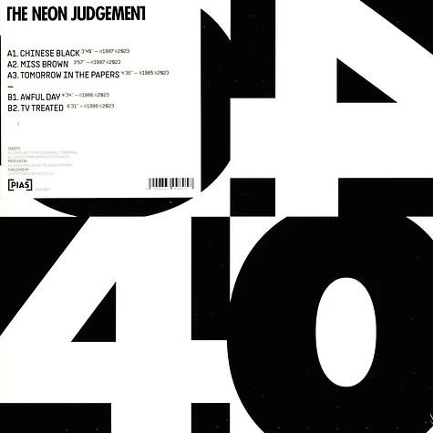 Neon Judgment, The - [Pias] 40 12''