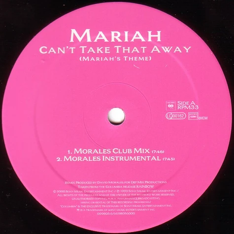 Mariah Carey - Can't Take That Away (Mariah's Theme)