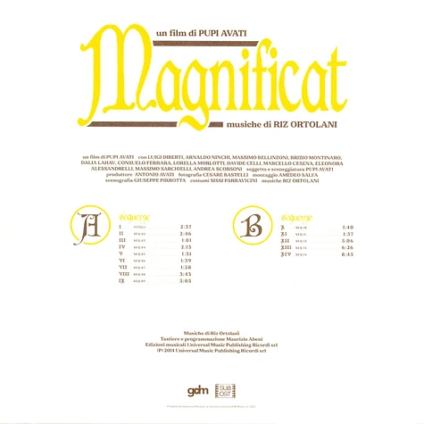 Riz Ortolani - OST Magnificat Colored Vinyl Edition