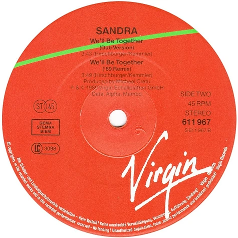 Sandra - We'll Be Together ('89 Remix)