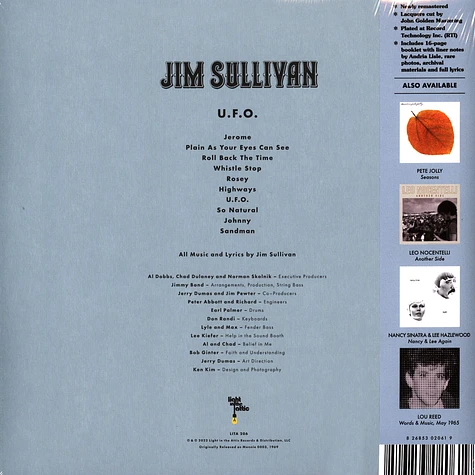 Jim Sullivan - U.F.O. Black Vinyl Edition