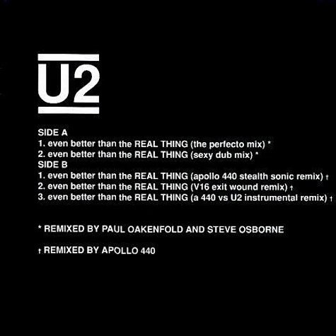 U2 - Even Better Than The Real Thing - Remixes