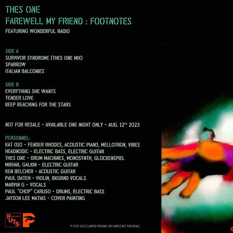 Thes One - Farewell My Friend Footnotes HHV EU Exclusive Green