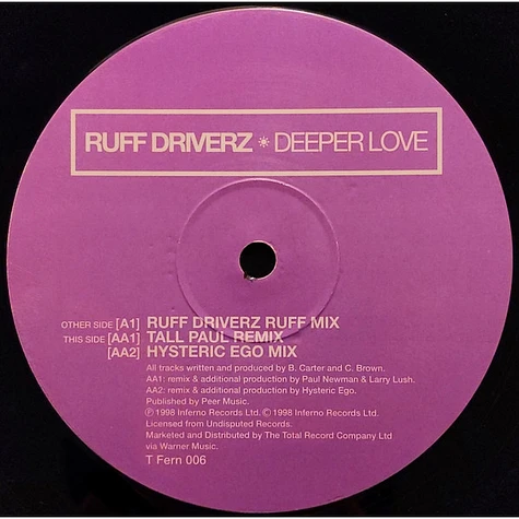 Ruff Driverz - Deeper Love
