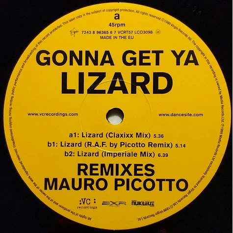Mauro Picotto - Gonna Get Ya Lizard