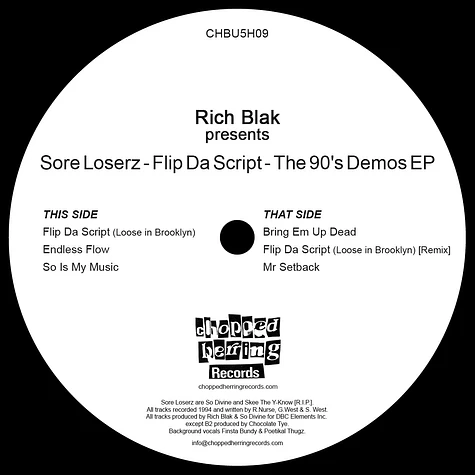 Sore Loserz - Flip Da Script - The 90's Demos EP