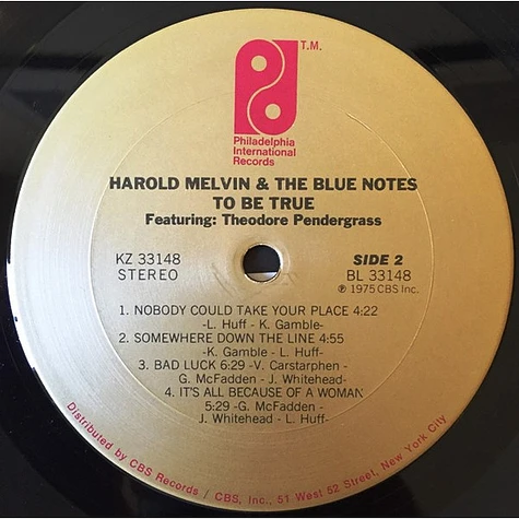 Harold Melvin And The Blue Notes Featuring Teddy Pendergrass - To Be True