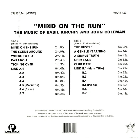 Basil Kirchin & John Coleman - Mind On The Run