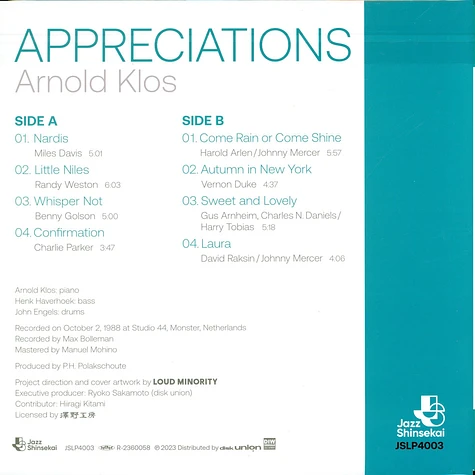 Arnold Klos - Appreciations