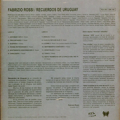 Fabrizio Rossi - Recuerdos De Uruguay