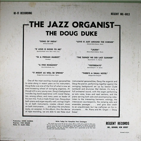 Doug Duke - The Jazz Organist