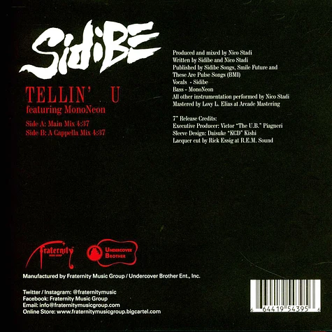 Sidibe Featuring Mononeon - Tellin' U