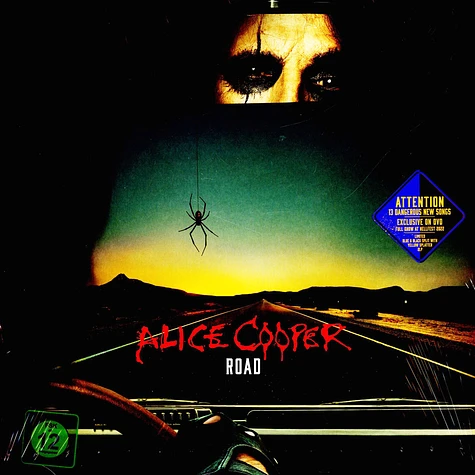 Alice Cooper - Road Limited Blue & Black Split With Yellow Splatter Vinyl Edition + DVD