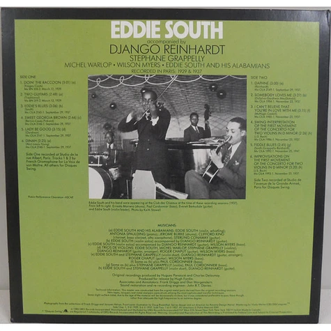 Eddie South Accompanied By Django Reinhardt - Recorded In Paris: 1929 & 1937