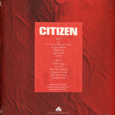 Citizen - As You Please White With Red Splatter Vinyl Edition