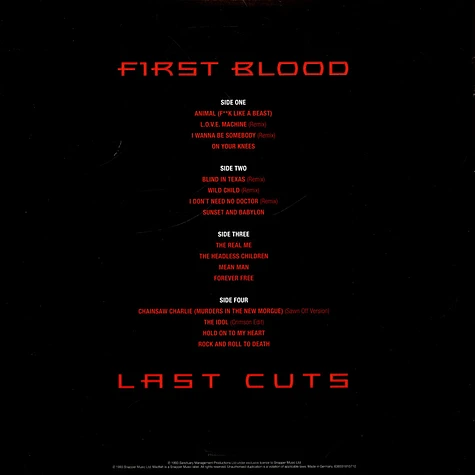 Wasp - First Blood Last Cuts