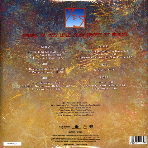 Yes - Live From House Of Blues Limited Edition