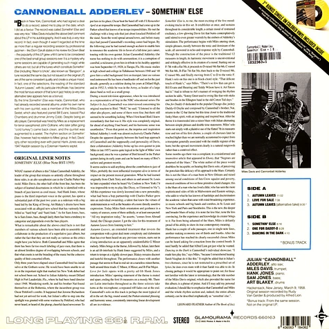 Cannonball Adderley - Somethin' Else + 1 Bonus Track