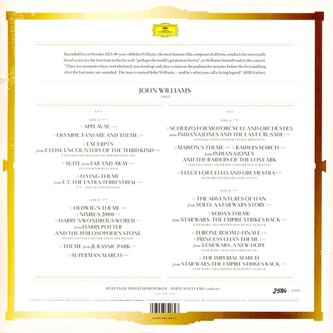 John Williams / Berliner Philharmoniker - The Berlin Concert Gold Vinyl Edition