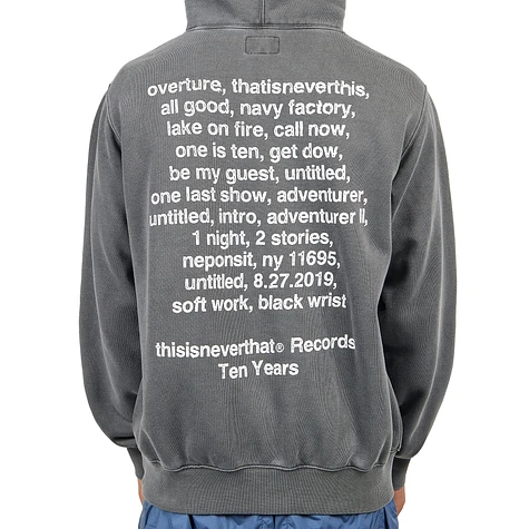 thisisneverthat - Ten Years Records Hoodie (Charcoal) | HHV