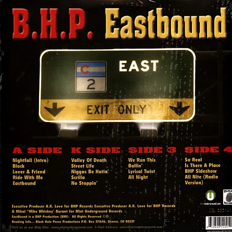 B.H.P. (Black Hole Posse) - Eastbound Black Vinyl Edition