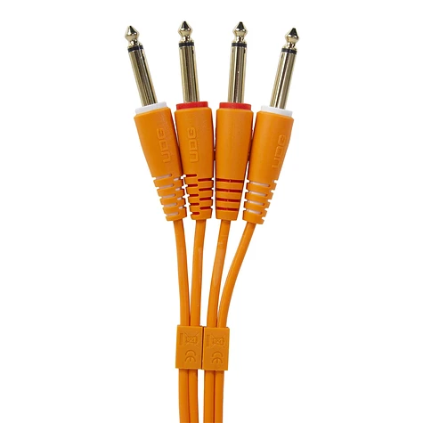 UDG - Ultimate Audio Cable Set 1/4'' Jack-1/4'' Jack Orange Straight 1,5m