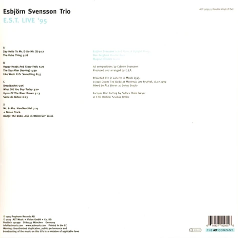 E.S.T. - E.S.T. Live '95 Limited Green Vinyl Edition