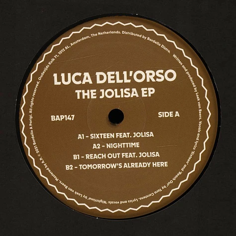 Luca Dell'Orso - The Jolisa EP 2023 Repress