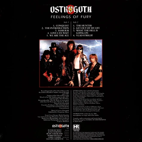 Ostrogoth - Feelings Of Fury Red Vinyl Edition