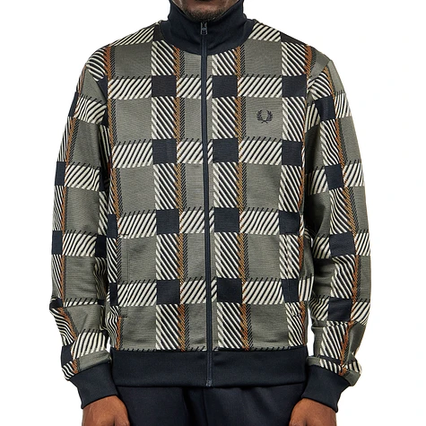 ジャケット・アウター FRED PERRY/GLITCH TARTAN TRACK JACKET Glitch Tartan Track Top Field Green | Fred Perry | EQVVS