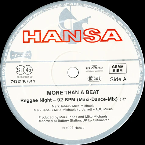 More Than A Beat - Reggae Night