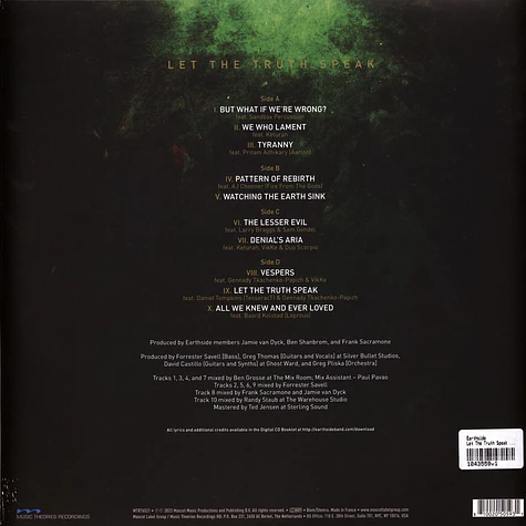 Earthside - Let The Truth Speak Transparent Clear Red Vinyl Edtion