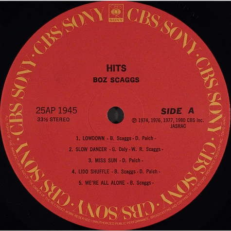 Boz Scaggs - Hits!