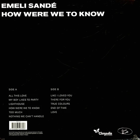Emeli Sandé - How Were We To Know Black Vinyl Edition