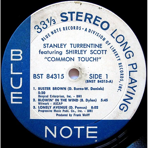 Stanley Turrentine Featuring Shirley Scott - Common Touch