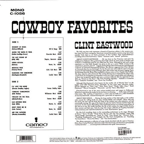 Clint Eastwood - Rawhide's Clint Eastwood Sings Cowboy Favorites