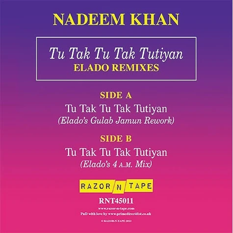 Nadeem Khan - Tu Tak Tu Tak Tutiyan (Elado Remixes)