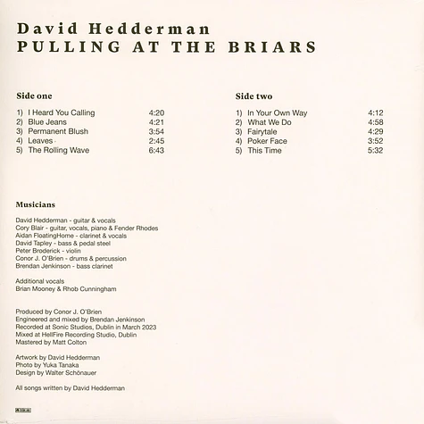 David Hedderman - Pulling At The Briars Black Vinyl Edition